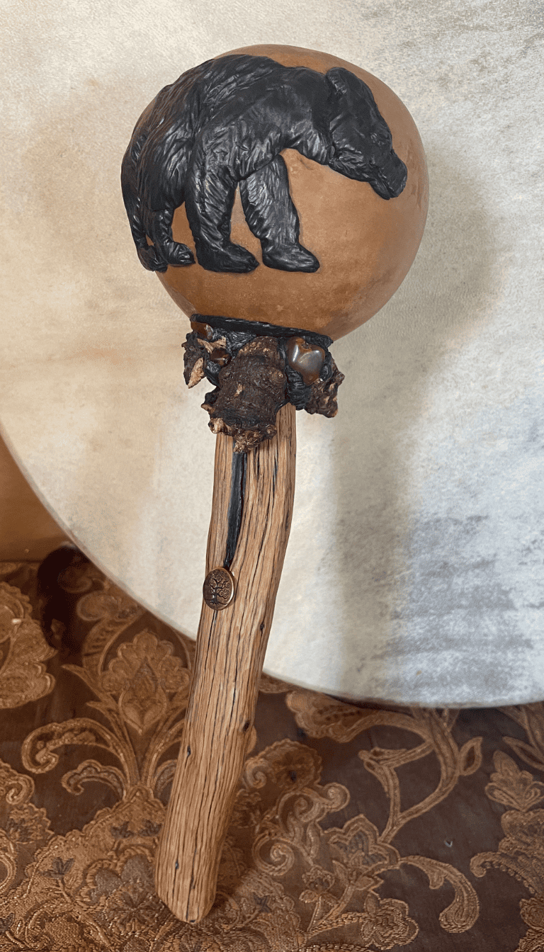 Bear totem rattle ceremonial tool