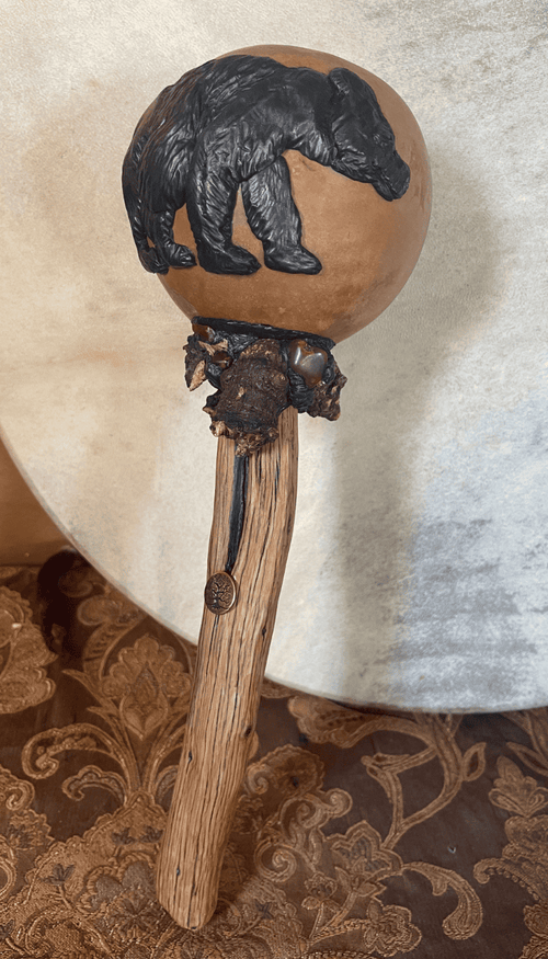 Bear totem rattle ceremonial tool