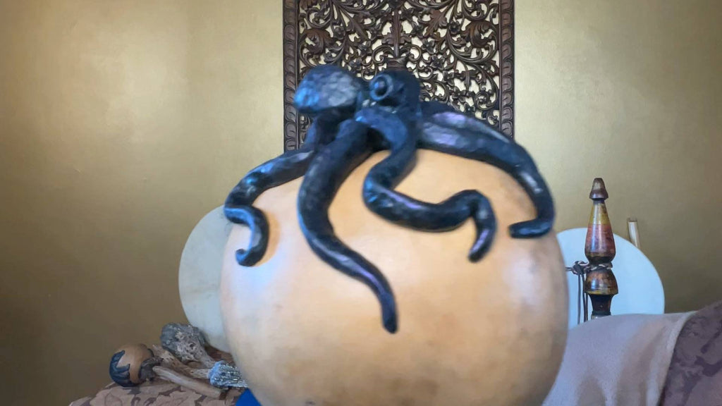 Octopus protection rattle, ceremony tool, visionary healing arts